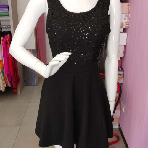 Abito Nero con Paillettes Donna – Taglia S