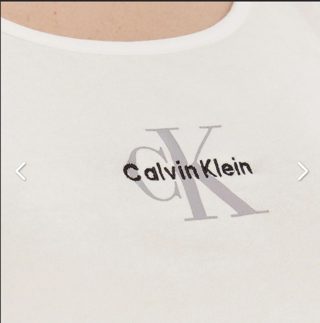 Calvin Klein – Canotta Estiva in Cotone con Logo Stampa – Bianco - immagine 2