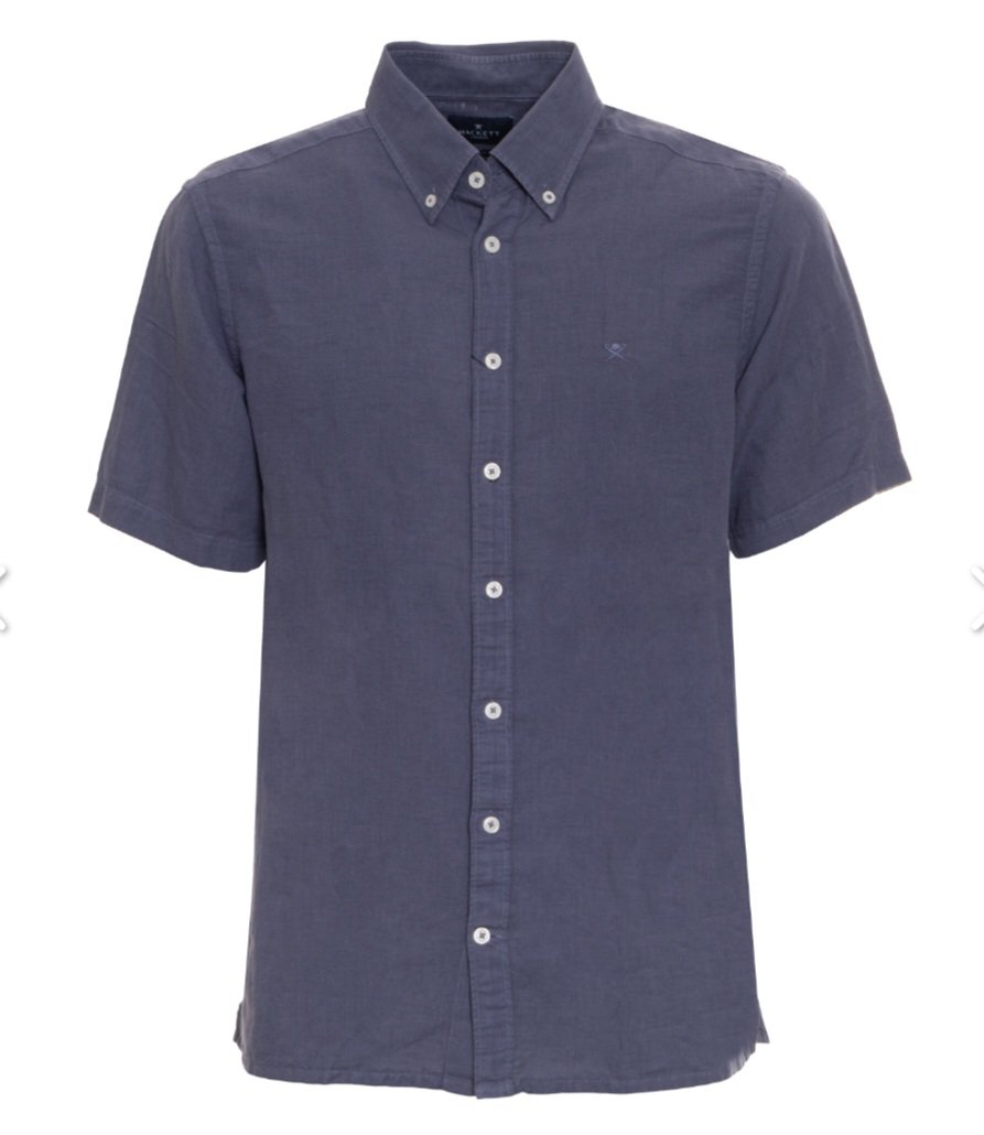 Camicia in Lino a Maniche Corte – Hackett London